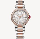 Bulgari Lvcea Watch Rose Gold And Steel 